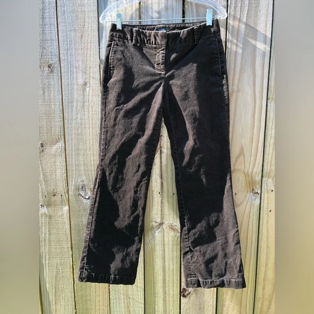J. Crew Favorite Fit Stretch Cord Trousers Dark Brown Petite 2